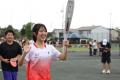 豊橋市前芝中で保・小・中連携の聖火リレー、プロフィ