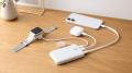 ストラップ型のケーブル付きで持ち運びしやすい！最大