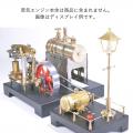 蒸気が梁を押し、フライホイールが回る。BLDB、横置き