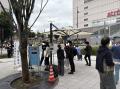 品川区、暑熱対策実証実験で大井町駅西口に仮設「日カ 品川区、暑熱対策実証実験で大井町駅西口に仮設「日カ