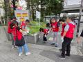 約500人が赤いビブスをまとい、京橋の街へ!「END POL 約500人が赤いビブスをまとい、京橋の街へ!「END POL