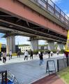 北海道「北広島駅」直結の施設に半常設のストリートピ