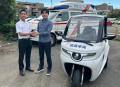 イベント救護に電動トゥクトゥクを活用 JFATとeMoBi イベント救護に電動トゥクトゥクを活用 JFATとeMoBi