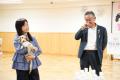 アンバサダーの伍代夏子氏が大月市立大月東小学校にて
