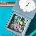 食べられる宝石箱。5月の誕生石エメラルドの琥珀糖を4