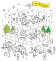 【福島日産】EV GARDEN建設地に、子どもたちの塗り絵