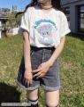 『SWIMMER』のレトロかわいいキャラクターのデザインT