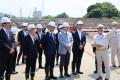【埼玉県】屋内50m水泳場の建設工事現場を知事が視察