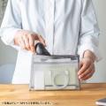 ブラックとグレーの4サイズ展開、中身が見えるメッシ