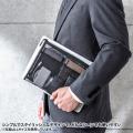 ブラックとグレーの4サイズ展開、中身が見えるメッシ