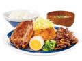【ガツンと肉盛り】豚角煮と牛焼肉丼「肉めし岡もと」