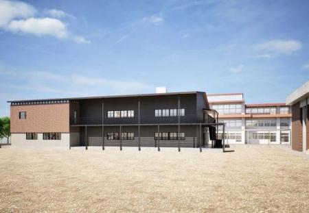 三井ホーム初の燃えしろ設計で「桜の聖母学院 中学校