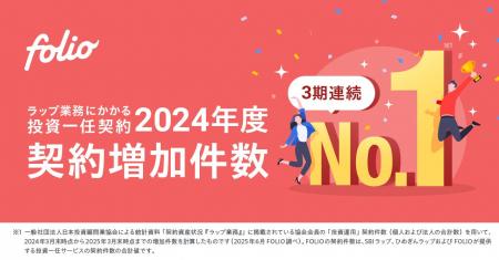 2024年度通期 投資一任契約増加件数で第1位を獲得