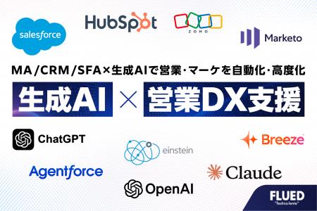 BtoBマーケ・営業DX支援の(株)FLUED、MA / CRM / SFA 