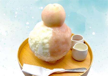 かき氷専門店『しろいくも』梅田『大人気の桃シリーズ