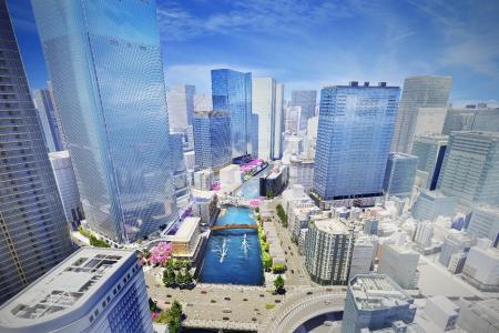 日本橋川を中心とした5つの再開発区域とその周辺一帯