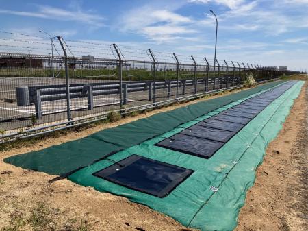 神戸空港　ペロブスカイト太陽電池の実証実験を開始