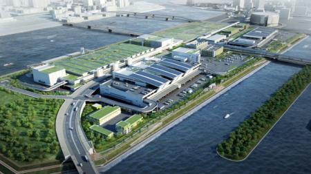 豊洲市場の加工パッケージ棟21件と水産仲卸棟14件を設