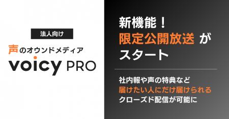 新機能！「限定公開放送」が法人向け音声配信サービス
