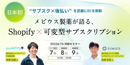 ハックルベリー、メビウス製薬と「Shopify×可変型サブ