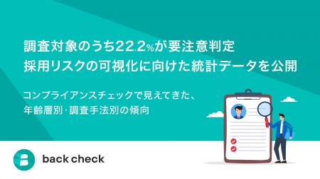 【back check】調査対象のうち22.2%が要注意判定　採