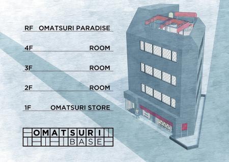 “365日祭り体験”の宿泊施設「OMATSURI BASE 中野新橋
