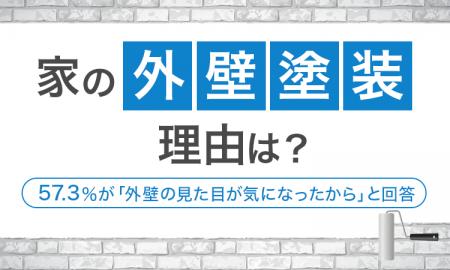 【家の外壁塗装理由は？】57.3％が「外壁の見た目が気