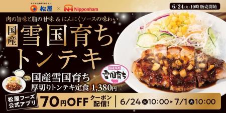 【松屋】平成レトロな名物メニュー　「国産雪国育ち厚