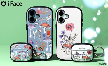 「ティンカー・ベル」のボタニカルなデザインのスマホ