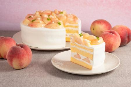 【ダッキーダック】心ときめく「桃のショートケーキ」