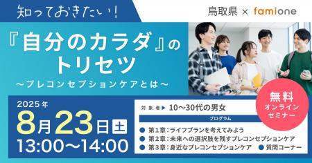 鳥取県で初の試みとして、プレコンセプションケアに関