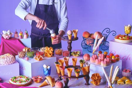 Craft Your Waffle Corn ～ピーチ＆アイスクリーム ス