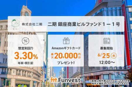 貸付型クラウドファンディング「Funvest」6/25より新