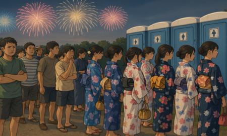 【調査】 夏イベントでの“トイレ不安”約80%が「ガマン