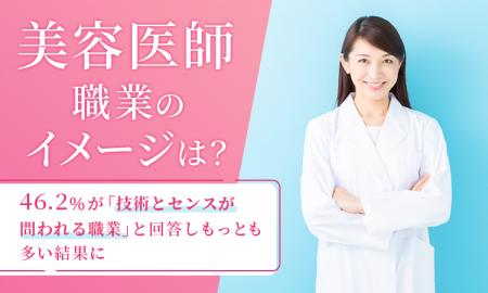 【美容医師、職業のイメージは？】46.2％が「技術とセ