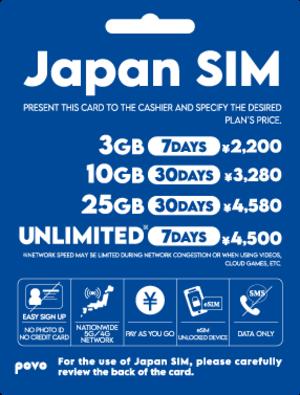 povo、最短3分で開通の訪日外国人向けデータeSIMカー