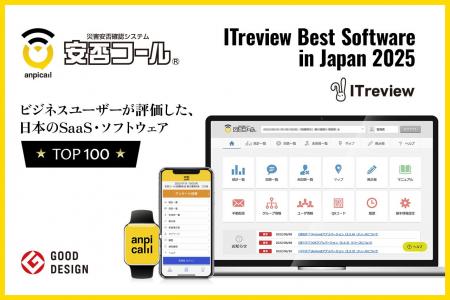「安否コール」がITreview Best Software in Japan 20