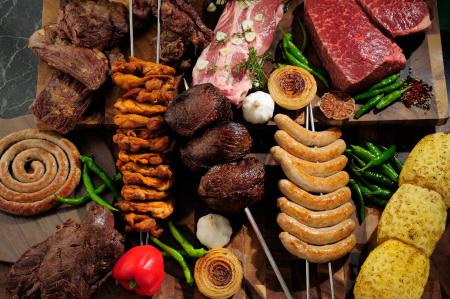 【ホテルグランヴィア岡山】焼きたての肉がシュラスコ