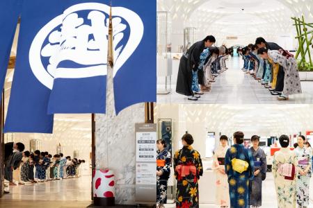 7月7日 七夕・ゆかたの日に日本橋三越本店の従業員約3