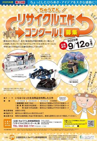 全国の小学生対象「第29回ちゅうでんリサイクル工作コ