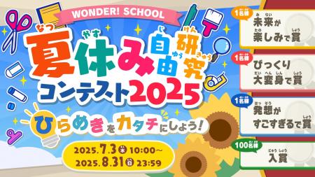 「夏休み自由研究コンテスト 2025」開催　～こどもた