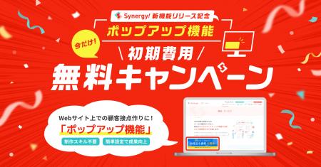 マーケティングSaaS Synergy!「ポップアップ機能初期