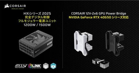 CORSAIR社製電源ユニット「HXi 2025」シリーズ、12V-2