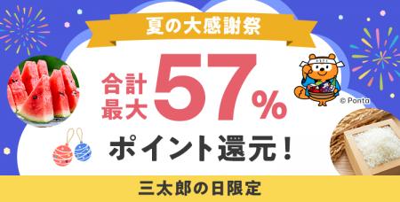 au PAY ふるさと納税、合計最大57%ポイント還元のチャ