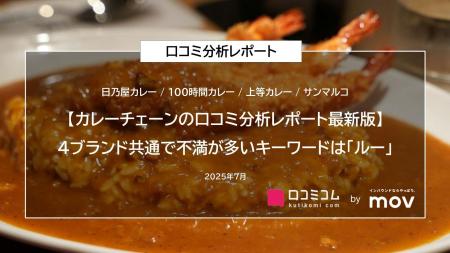 【カレーチェーンの口コミ分析レポート最新版】4ブラ