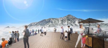 西穂高口駅屋上展望台が『AlpScape』として7月19日（