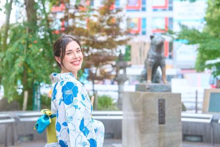 浴衣姿で渋谷を散策！外国人向けに、和の魅力を体感で