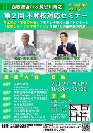 ７月２０日（日）西牧謙吾Dr.＆長谷川博之 第２回不登