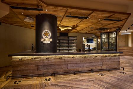 銀座駅直結「サッポロ生ビール黒ラベル」のブランド体