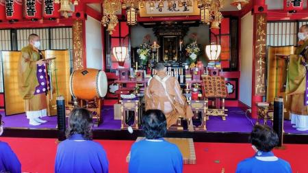 【鬼押出し園】浅間山観音堂天明供養祭を開催